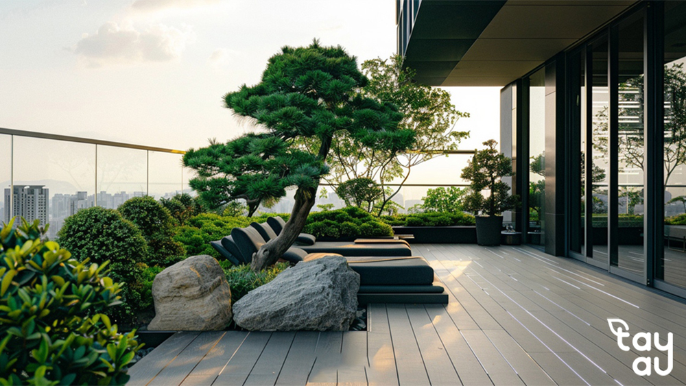 Không gian xanh mát vẫn thỏa mãn đam mê với Bonsai sân thượng 5 bonsai san thuong 1