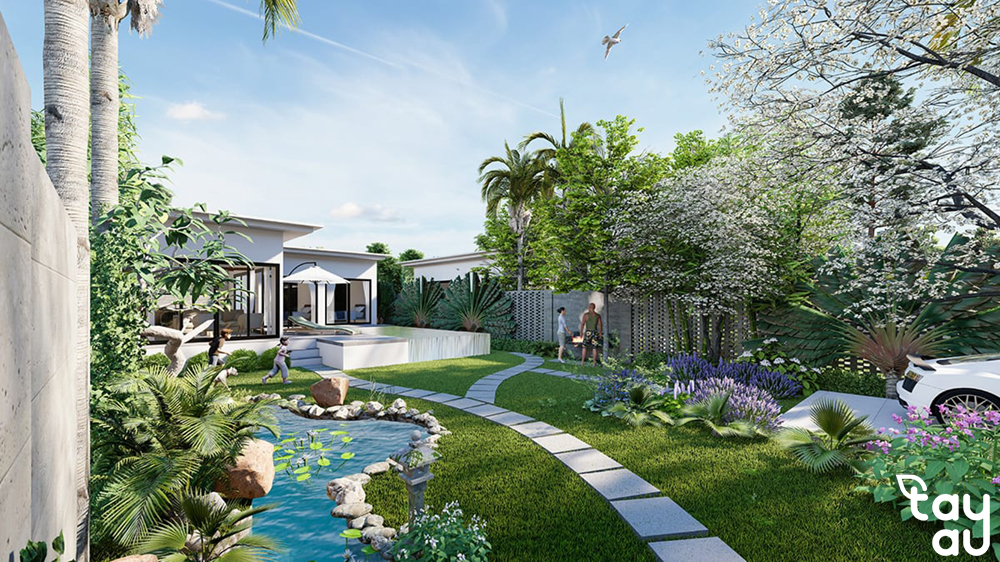 Detailed guide to garden construction based on the Four Symbols principle 10 thiet ke san vuon theo nguyen tac tu linh 5
