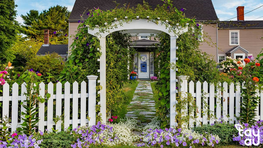 An impressive and beautiful garden gate attracts everyone's attention 13 cong san vuon 7