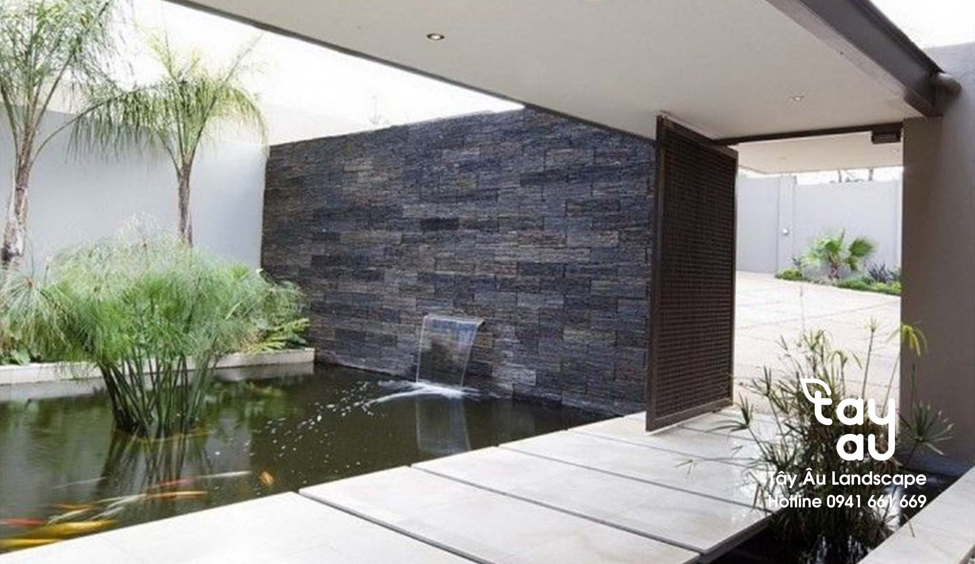 Dịch vụ thiết kế thi công hồ cá koi của Tây Âu Landscape 7 Mẫu hồ cá koi đẹp - Tây Âu