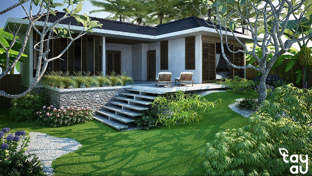 Mẫu thiết kế nhà vườn 1 tầng - Xu hướng xây dựng nhà đẹp và hiện đại 9 nha vuon 1 tang 3