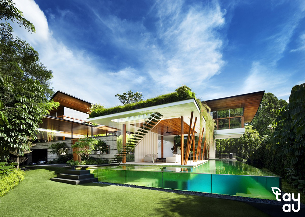 Mẫu thiết kế nhà vườn 1 tầng - Xu hướng xây dựng nhà đẹp và hiện đại 12 nha vuon 1 tang 6
