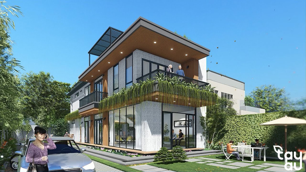 two-story garden house